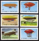 Dirigibles: Mayfly, Ville de Lucerne, Willows II, Gaston Brothers, Etc - Complete Set of 6 Different