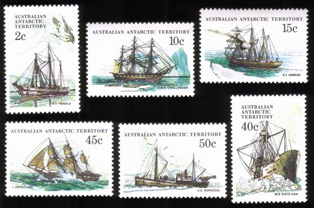 Masted Ships - 6 Different Stamps
