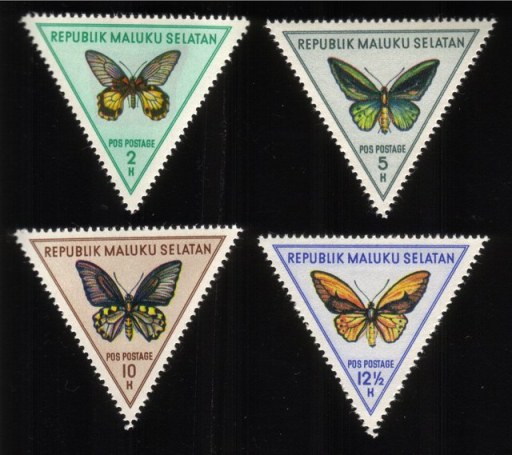 Butterflies: (Triangle Shaped) - Complete Set of 4 Different