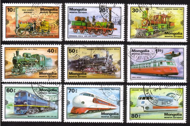 Locomotives: Complete Set of 9 Different