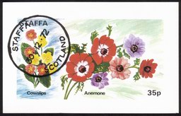 Flowers: Cowslips & Anemone - Mini Souvenir Sheet