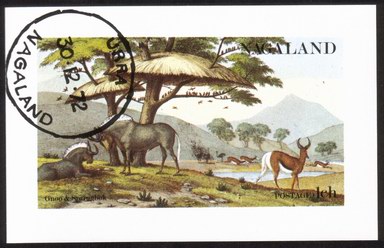 Animals: Gnoo & Springbok - Mini Souvenir Sheet
