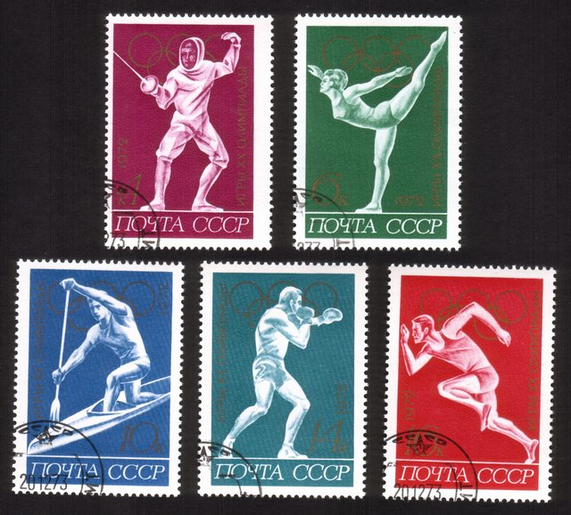 20th Olympic Games (1972 Munich): Fencing, Running, Etc. - Complete Set of 5 Different
