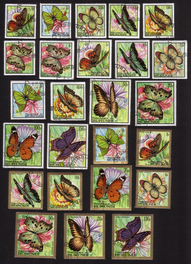 Butterflies: Papilio Zenobia, Salamis Temora, Etc - Complete Set of 25 Different