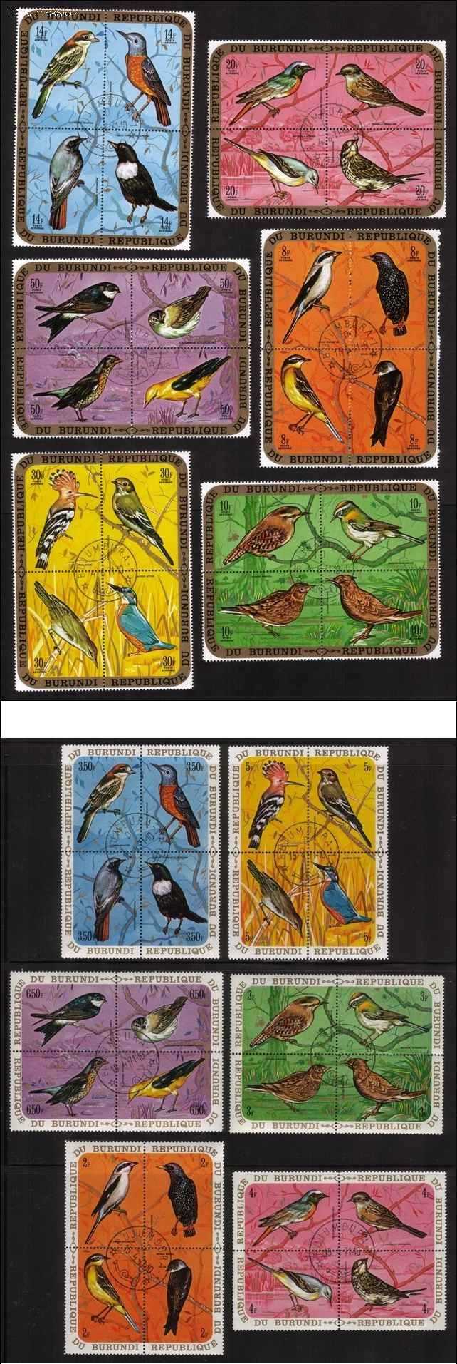 Birds: Northern Shrike, Great Reed Warbler, Etc. - Complete Set of 48 Different Incl. Airmails