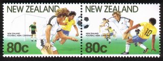 New Zealand Football Association Centenary -
Complete Soccer Se-tenant Pair Set of 2