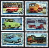 Vehicles: Minibus, Gasoline Truck, Jeep, Dacia Automobile, Etc. Complete Set of 6 Different