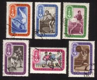 Soviet Olympic Athletes: Sprinter, Somersault, Boxers, Etc. - Complete Set of 6 Different