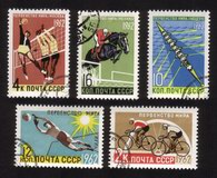 Summer Sports Championships (1962): Steeplechase, Bicyclists, Etc. - Complete Set of 5 Different
