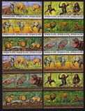Animals: Chimpanzee, Pygmy Elephant, Lion, Etc. Complete Set of 36 Different With Airmails