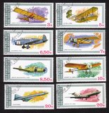 Aviation Retrospect: Wright"s Flyer 1, Spirit of St. Louis, Etc. - Complete Set of 8 Different
