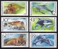 Marine Mammals: Monk Seal, Walrus, Porpoise, Whales, Etc. - Complete Set of 6 Different
