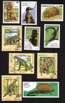 Dinosaurs, Prehistoric Creatures, Fauna and Flora - 10 Different Stamps